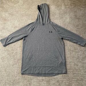 Under Armour Heather Gray 3/4 Sleeve Hoodie